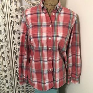 Lauren LRL Red Plaid Longsleeve Top Size XL